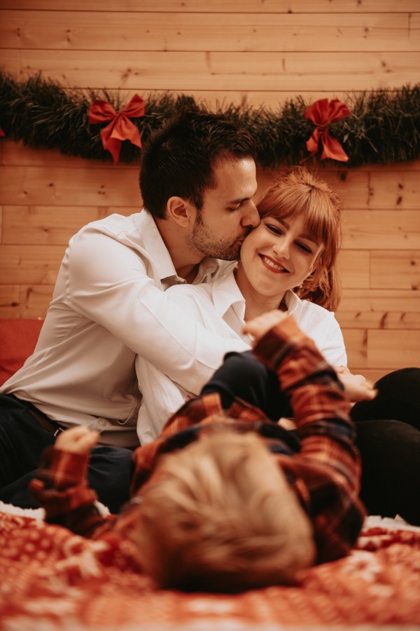 séance photo couple noël