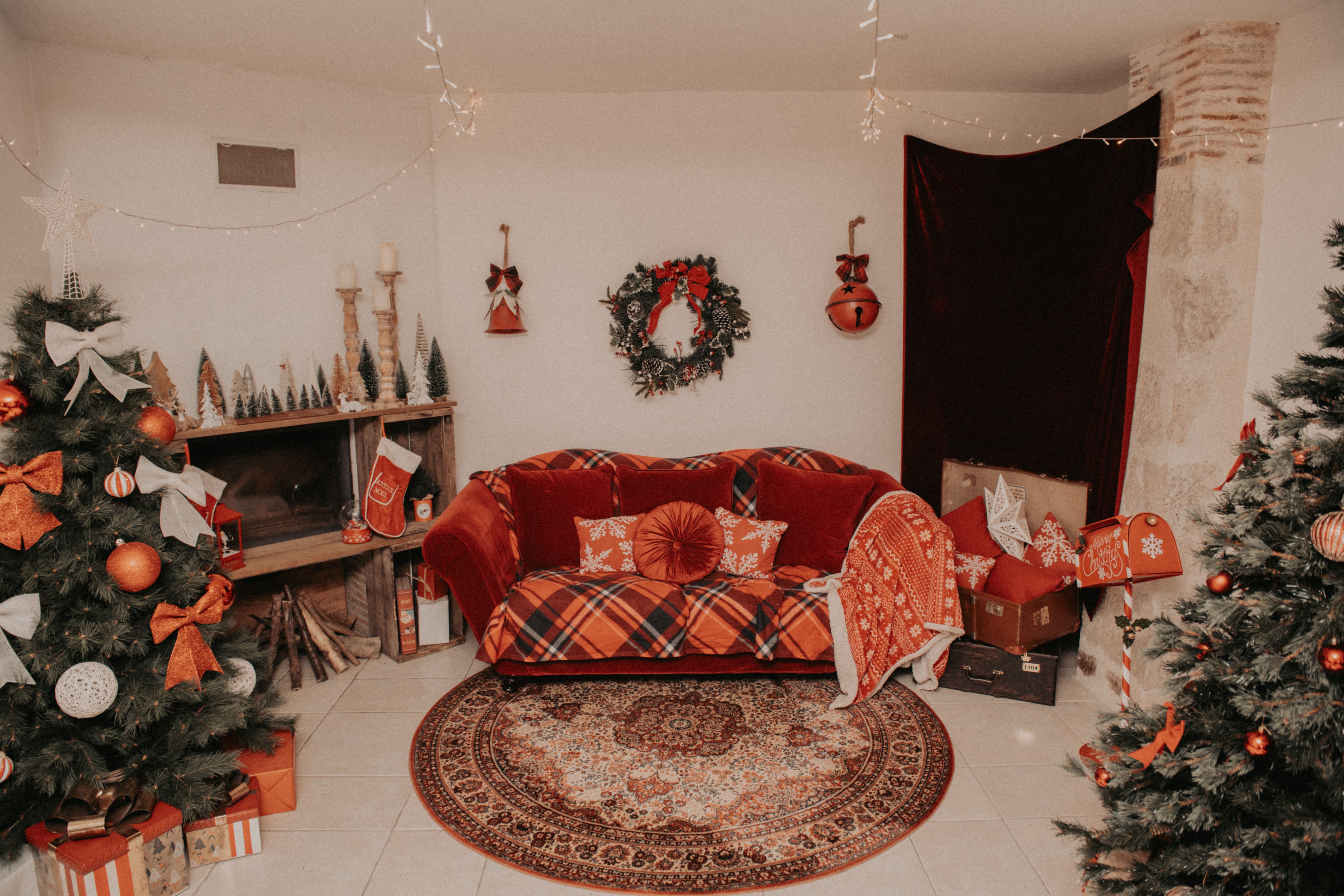 décors de noël red velvet Séance photo de noël décor